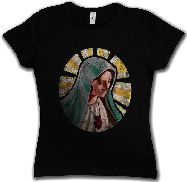 

святая мария damen t-shirt heilige мария mutter gottes матери иисуса христа
