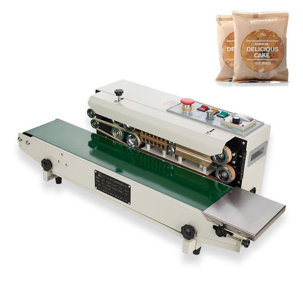 

vacuum food sealing machine fr-900 plastic film bag package machine+vertical sealing+seal belt continuous band sealer 220v/110v