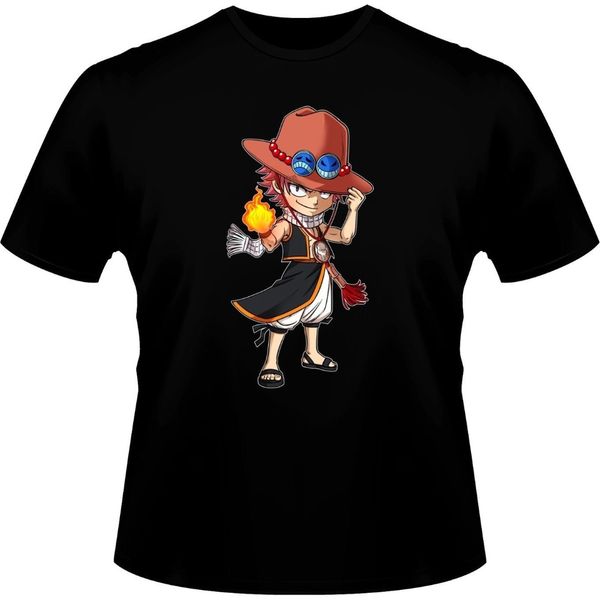 

2019 new arrive mens t-shirt casual man tees camiseta manga - parodia de ace de one piece y natsu de fairy tailfunny t shirt