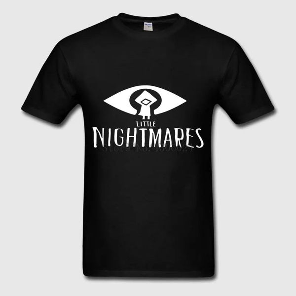 

online sales black t-shirt little nightmares round collar tee shirts for men cotton hight camisa
