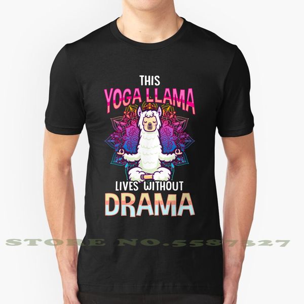 

funny llama yoga this yoga llama lives without drama summer funny t shirt for men women funny cute llama drama im mostly peace