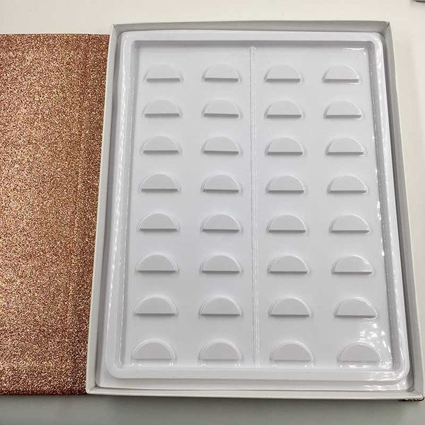 

false eyelashes 16pairs lashes book with tray inside private logo empty packaging