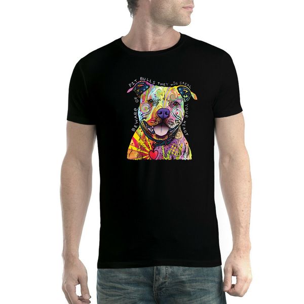 

pit bull love friendly dog men t-shirt xs-3xl apparel casual tee shirt