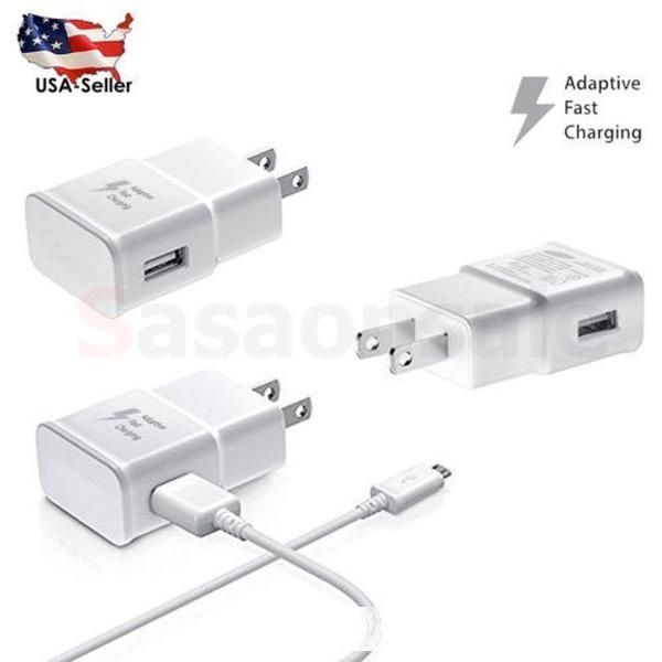 

new fast charging charger adapter universal fast charger for samsung galaxy s6 s7 note 4 5 with cable 5ft hq dhl free