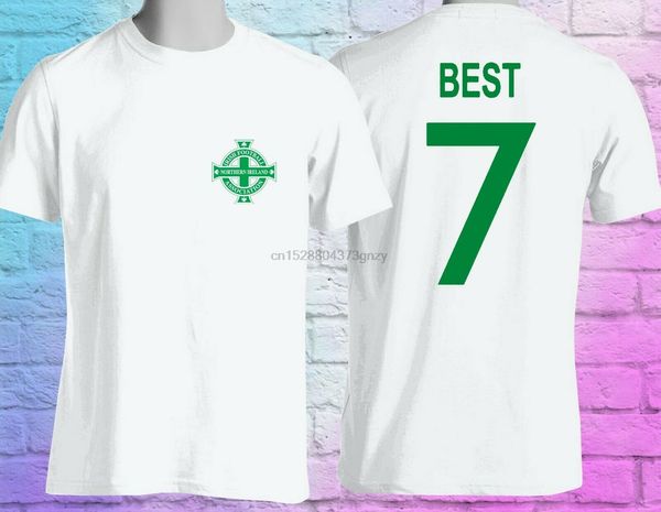 

george northern ireland no 7 mens retro football t-shirt double side