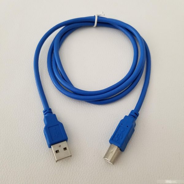 

10pcs/lot usb type a to usb type b printer port male to male for printer blue 1.2m