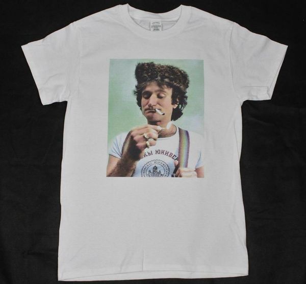

robin williams white t-shirt s-3xl урожай ретро mork минди comedy нана нана