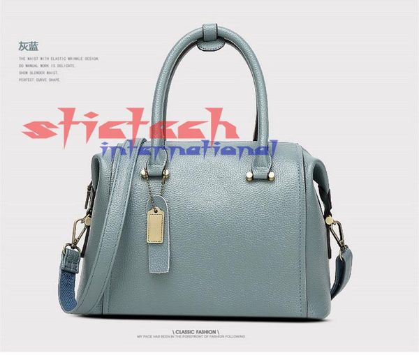 

by dhl or ems 50pcs new europe and the united states boston package female pu leather handbag shoulder messenger bag