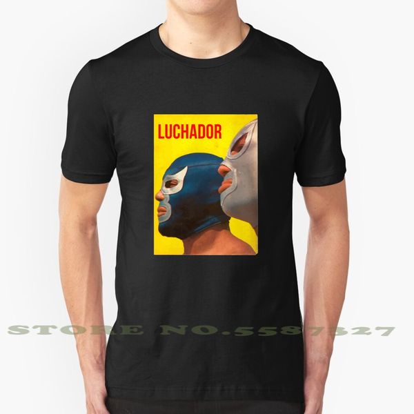 

luchador черный белый тенниска для мужчин женщины luchador луча либре vintage луча маска мексиканский ретро прохладный смешные желтые 80s