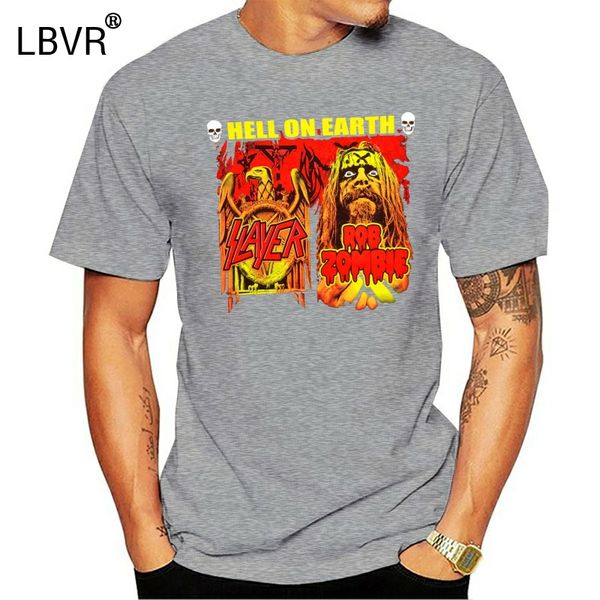 

slayer rob zombie hell on earth 2011 usa cdn tour black t shirt new all sizes t-shirt shirt men