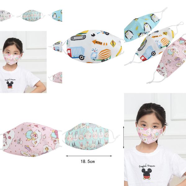 

cartoon kids mask face unicorn animal printed dust mask washable mouth masks reusable mask 46up iisr1