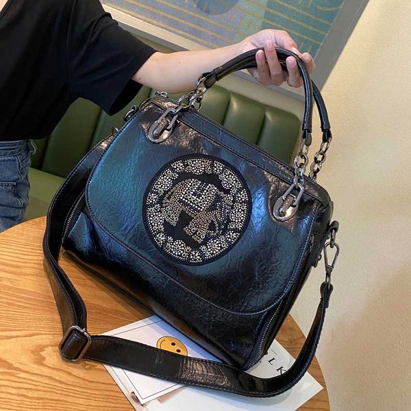 

bags for women 2020 new soft leather large-capacity handbag high-grade rhinestone female shoulder messenger torebki damskie