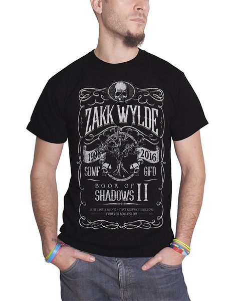 

zakk wylde книга теней ii t-shirt - новый официальный! o-образным вырезом вскользь высокого качества печати тенниска мультфильм топ tee