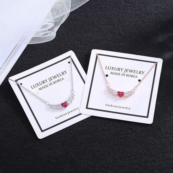 

chains red love necklace for women fashion jewelry, Silver