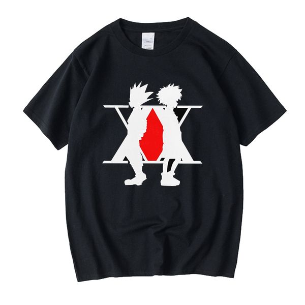 

trendy men's hunter x hunter t shirt short sleeves round-neck cotton t-shirt casual anime manga killua zoldyck tee merch gift