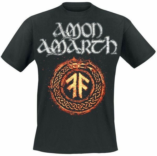 

amon amarth the pursuit of vikings tee t shirt black printed plus size t-shirt