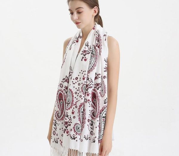 

season scarf twill cotton keep warm printing shawl cotton tassels scarf, Blue;gray