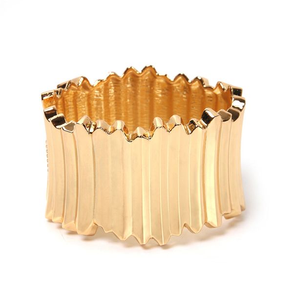

charm bracelets exaggerated gold silver color stainless steel for women fashion jewelry friendship party bangles, Golden;silver