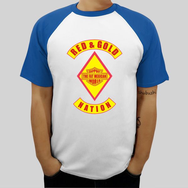 

red and gold nation bandidos black tshirt summer fashion tees new ringer men cotton tee-shirt