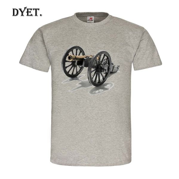 

new 2019 fashion 100% cotton for man shirts kanonen tshirt vorderlader amerika csa usa grau western