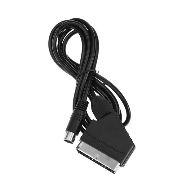 

consumer electronics black 1.8m rgb/rgbs scart ofc adapter cable for sega md2 game console rgb scart cable 9 v /c pin