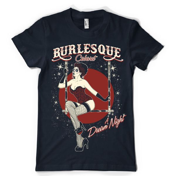 

2019 100% хлопка мода бурлеска кабаре сна, ночь танцоров сексуального pin ups мужских теннисок тройники футболочка