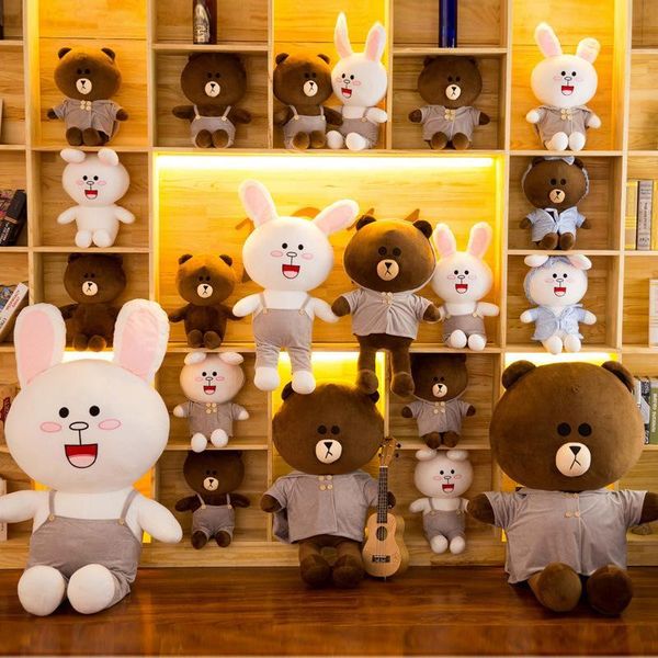 

оптовая большой бурый медведь кукла kenny кролик плюшевая игрушка подушка teddy bear подарок