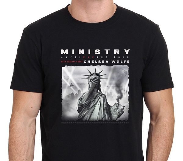 

new ministry the amerikkkant tour 2018 men's black t-shirt size s-to-xxxl print t shirt fashion short sleeve punk