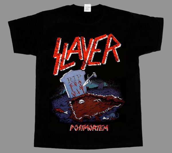 

slayer postmortem'86 new black short/long sleeve t-shirt shirt cotton hight quality man t shirt