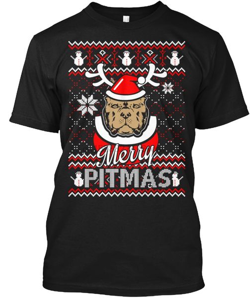 

men t shirt pitbull dog christmas sweater funny tees women t-shirt