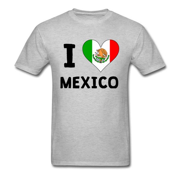 

i love mexico t shirt men heart flag t-shirt novelty school clothing 100% cotton tees mexico flag tshirt grey o-neck