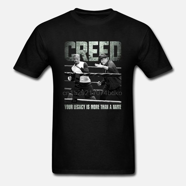 

rocky & donnie creed in ring black & white t shirt great movie
