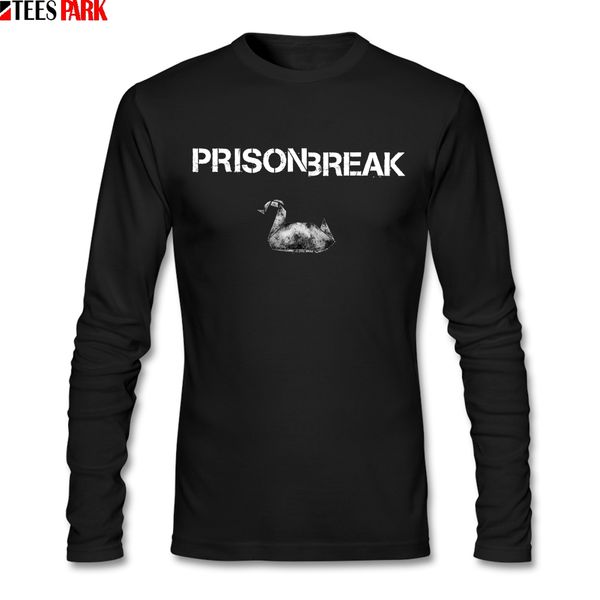 

prison break телесериал футболка мужская осень шею длинным рукавом тройник для взрослых одежда 2020 моды t shirt аннотация печать tops