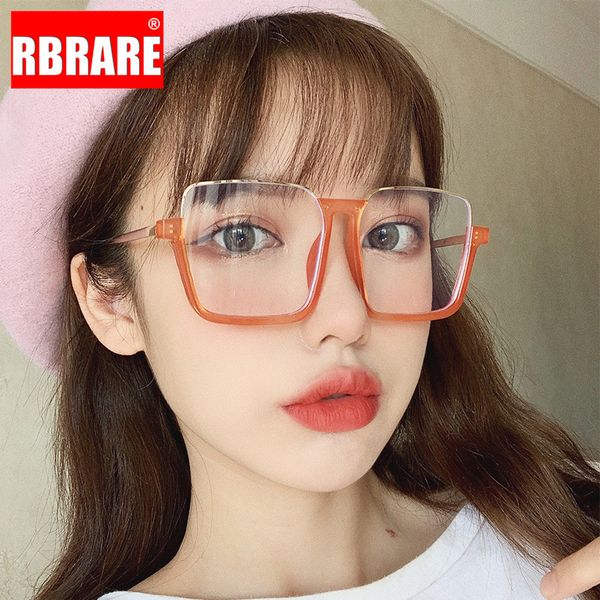 

sunglasses rbrare oversized glasses frame women square reading for women/men vintage eyeglasses half gafas para leer, White;black