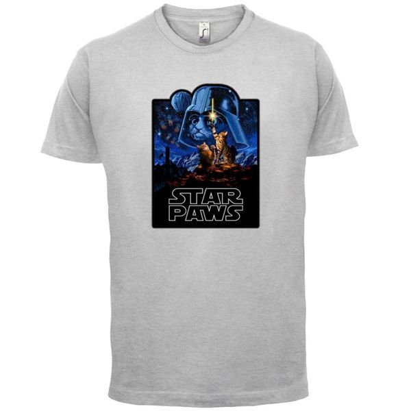 

star paws - mens t-shirt - may 4th / funny / cats / kittens - 13 colours 2020 men's funny streetwear tees t shirts