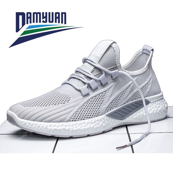

damyuan new 2020 fashion shoes mesh cloth zapatillas hombre men sneakers comfortable running shoes breathable men, Black