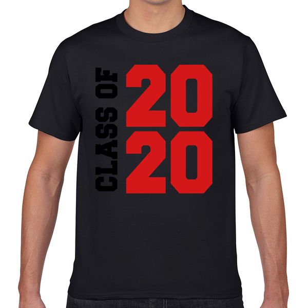 

t shirt men class of 2020 kawaii inscriptions geek print male tshirt xxxl