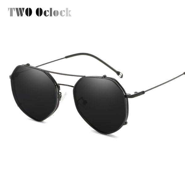 

two oclock customs prescription sunglasses women polarized clip on sun glasses polygon metal eyeglasses nearsighted z17186, White;black