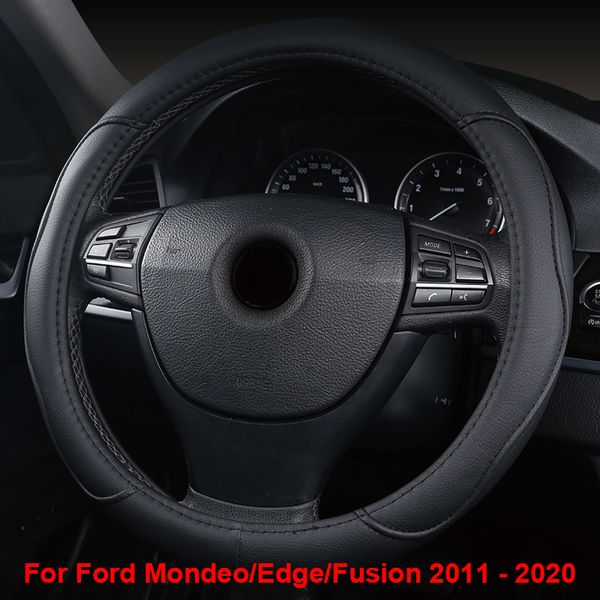 

car steering wheel cover wrap for mondeo edge fusion 2011 - 2020 van variant non-slip funda volante auto car accessories