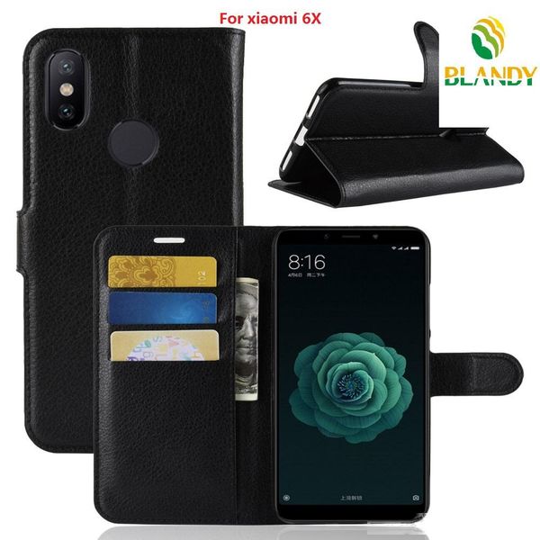 

for xiaomi 6x litchi lychee wallet leather pu tpu phone stand cover case for xiaomi 6