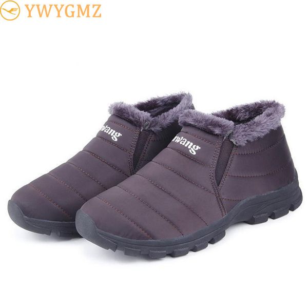 

2020 woman running shoes women winter keep warm plush ankle snow boots outdoor waterproof mother sneakers plus size, Black