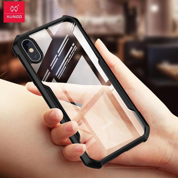 

xundd luxury transparent silicone tpu case for iphone x xs max xr 7 8 plus shockproof 360 full protective cover cases