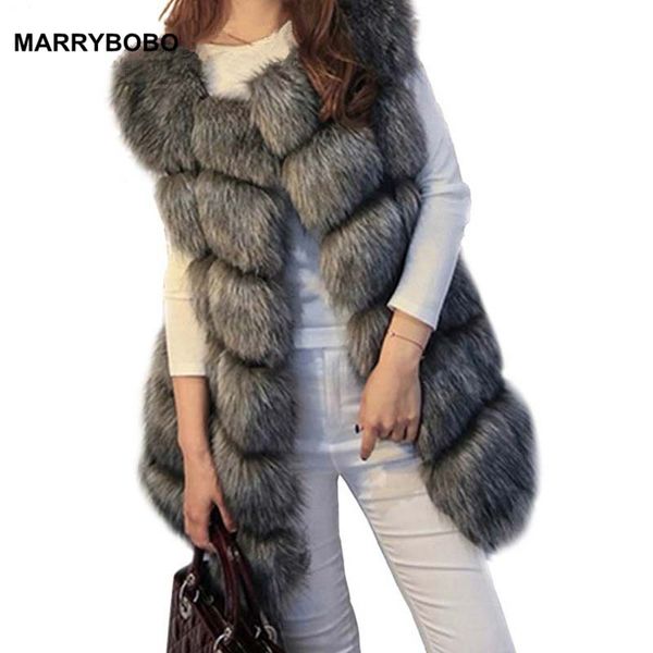 

2020 winter women warm faux fur coat vests casual faux fur gilet female vest coat patchwork overcoats, Black