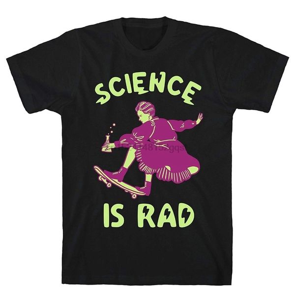 

lookhuman science is rad (marie curie) black men cotton tee