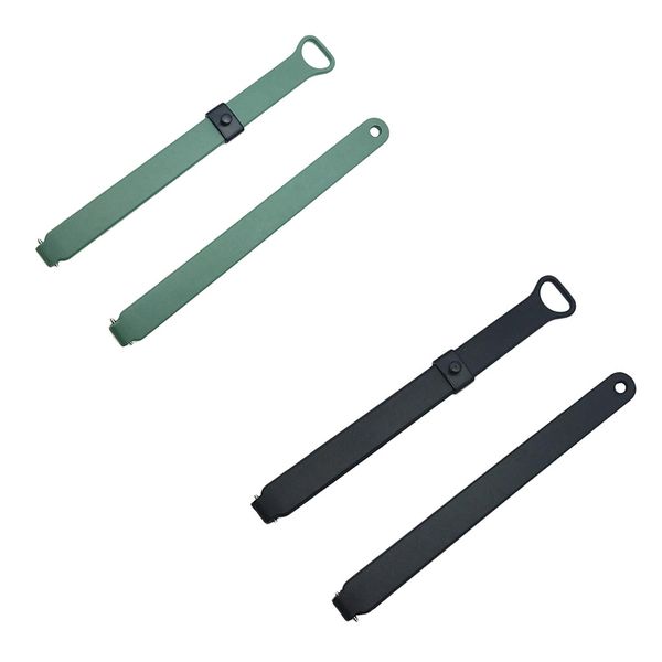 

2 pieces watch band wrist strap with metal clasp for misfit ray fitness tracker black+green