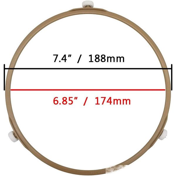 

diameter 188mm microwave oven glass round tray shaped parts rotating ring roller support turntable ring microwave oven parts