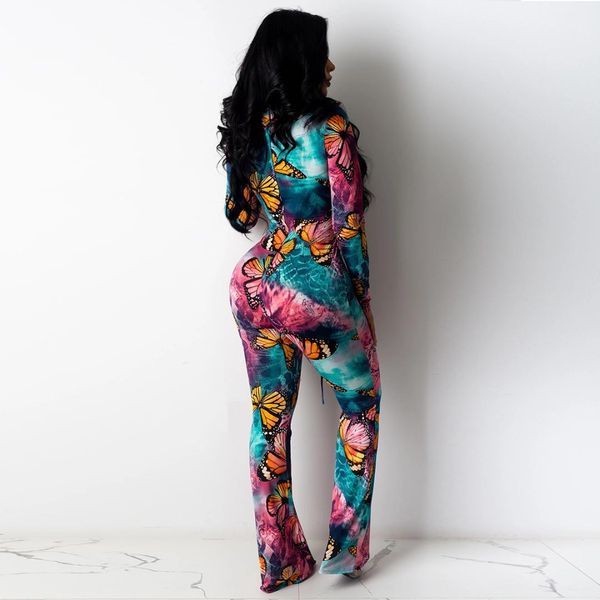 

rompers casual full length women clothing butterfly bandage womens jumpsuits summer o-neck long sleeve skinny, Black;white