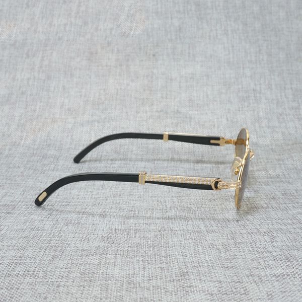 

rhinestone natural black white buffalo horn круглые солнцезащитные очки мужчины камень металлический каркас очистить очки ретро оттенки для, White;black