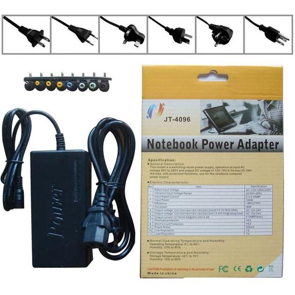 

universal 96w 4.0a dc lapnotebook ac - dc charger power adapter 12v/16v/20v/24v with us eu au uk plug 50pcs ing
