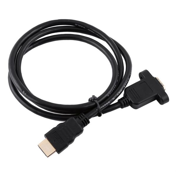 

new 1m/0.3m hdmi extension cable 1.4 male to hdmi a type female adapter converter with screw hole universal black ing